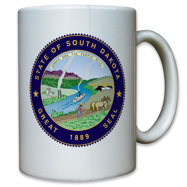 The State of South Dakota Süd Bundesstaat Wappen Abzeichen - Tasse #10397 T