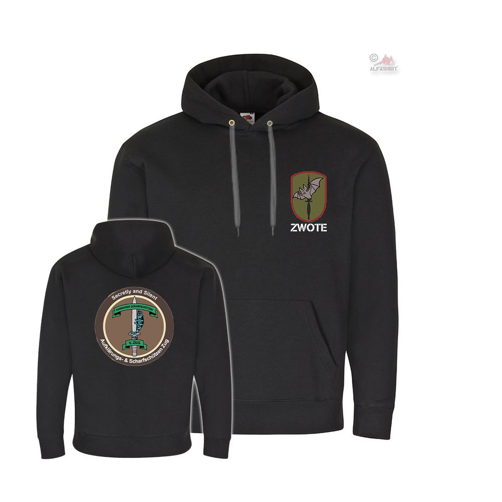 Hoodie Aufklärungs und Scharfschützen Zug Kompanie 5 Einheit KSK #34973