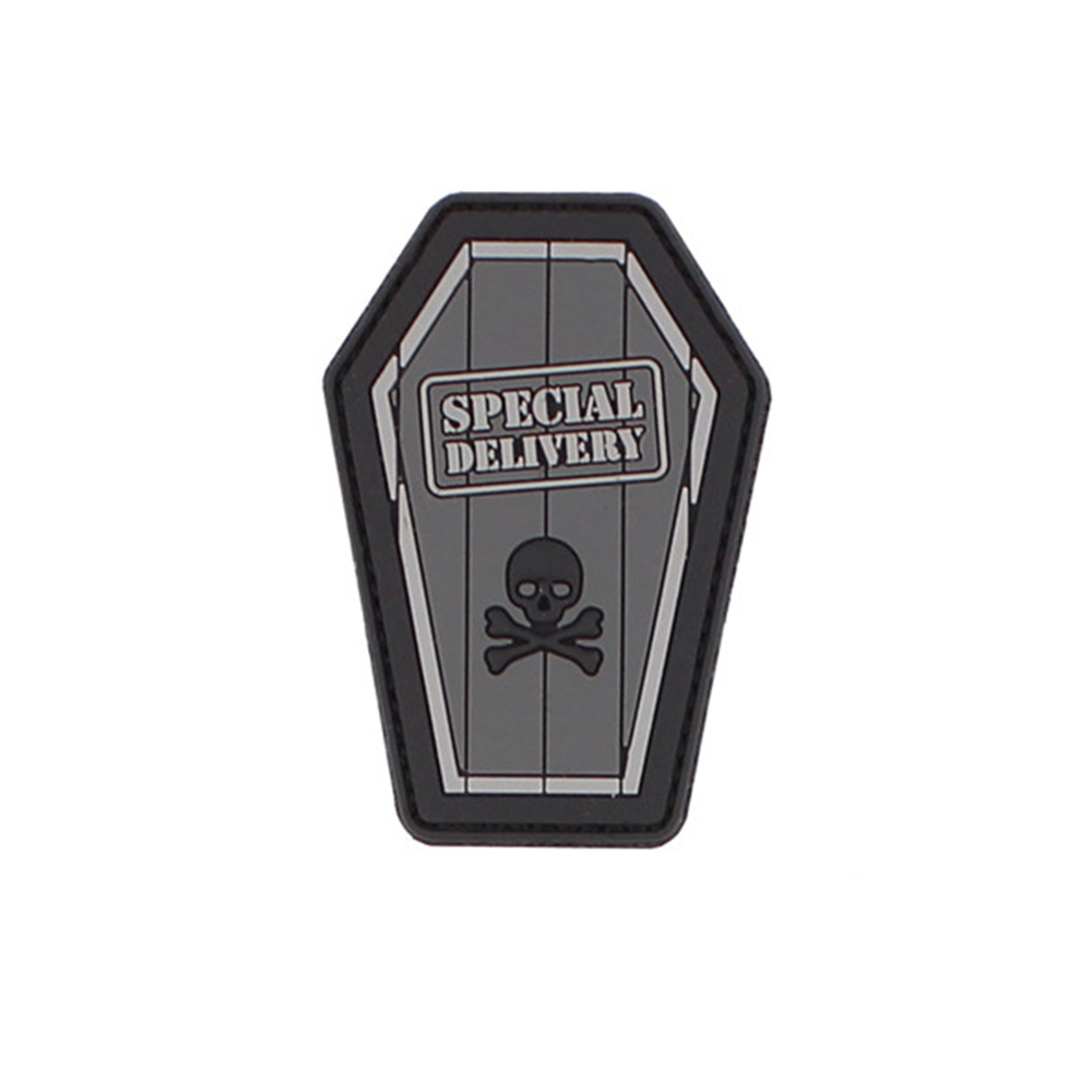 3D Rubber Special Delivery Patch Skull Dead Alfashirt Emblem 8  x 5 cm#26909