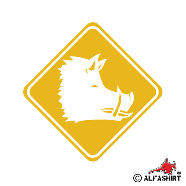 Sticker Wild Boar Crossing Wildsau Hunter Hunting Protection 15x15cm # A557