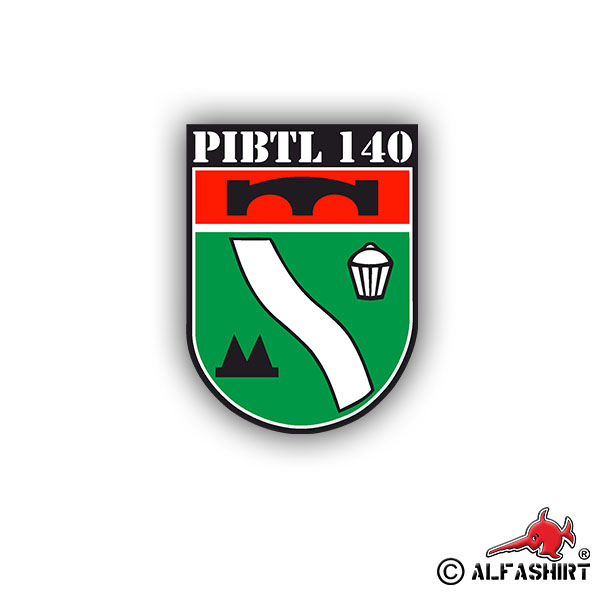 Sticker PiBtl 140 Pioneer Battalion Coat of Arms Badge 5x4cm # A672