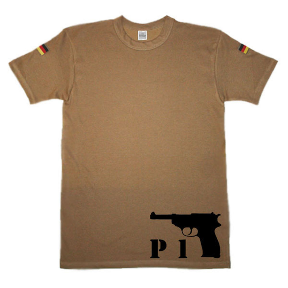 BW Tropen P 1 Pistole P 38 Handfeuerwaffe Gun_original Tropenshirt #14653
