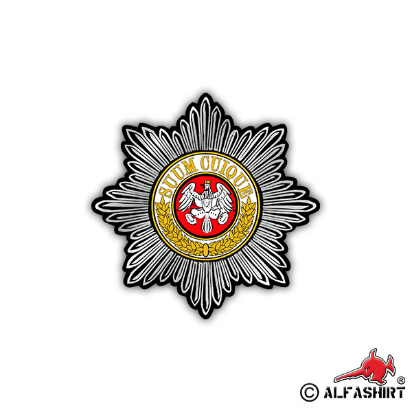 Sticker Suum Cuique Guard Star Badge Order Prussia 7cm # A1004