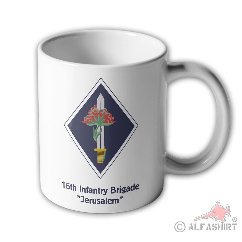 Mug 16th Infantry Brigade Jerusalem Israel Defense Forces IDF Emblem #43551