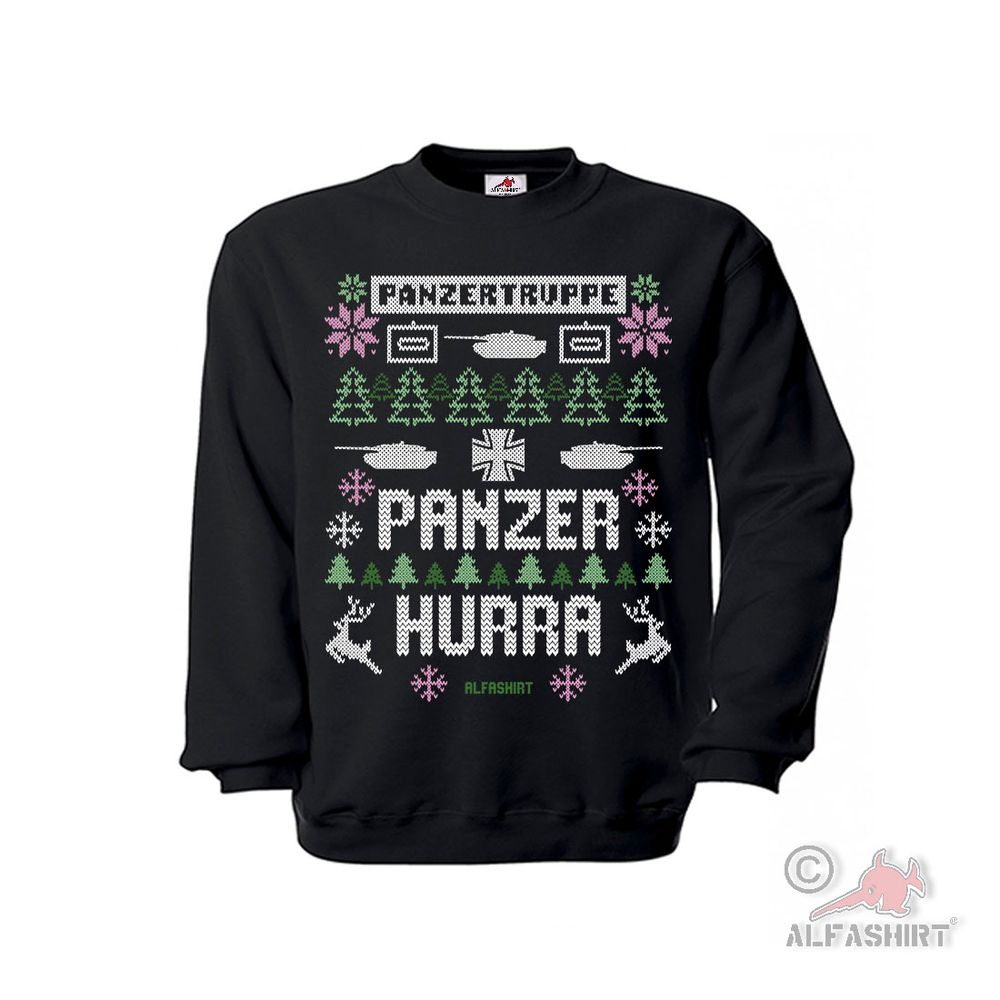 X-Mas Panzer BW Panzertruppe Bundeswehr Hurra Weihnachten Pullover#45526