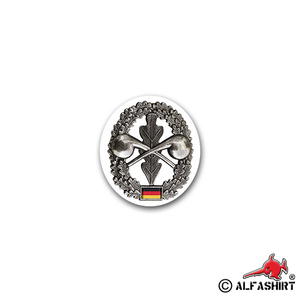 Aufkleber/Sticker Barettabzeichen ABC Abwehr Schutz Abwehrmaßnahmen 6x7cm#A2313