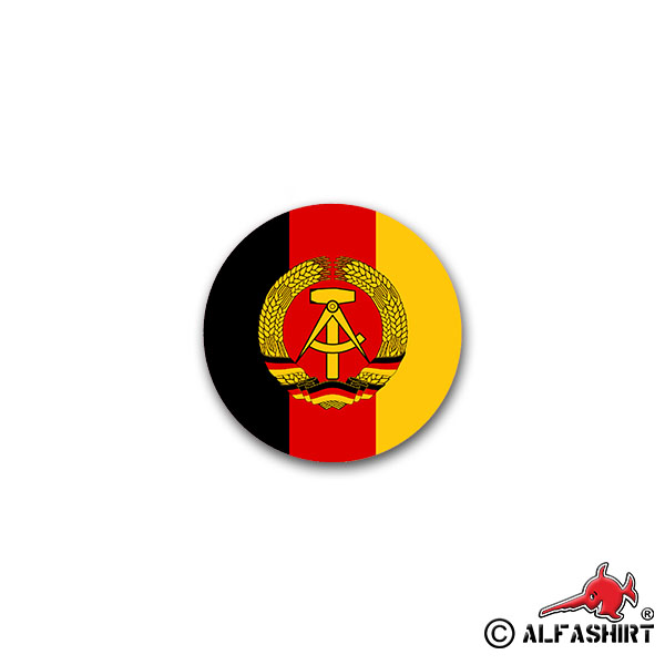 Sticker DDR Coat of Arms German Democratic Republic 7x7cm A1843