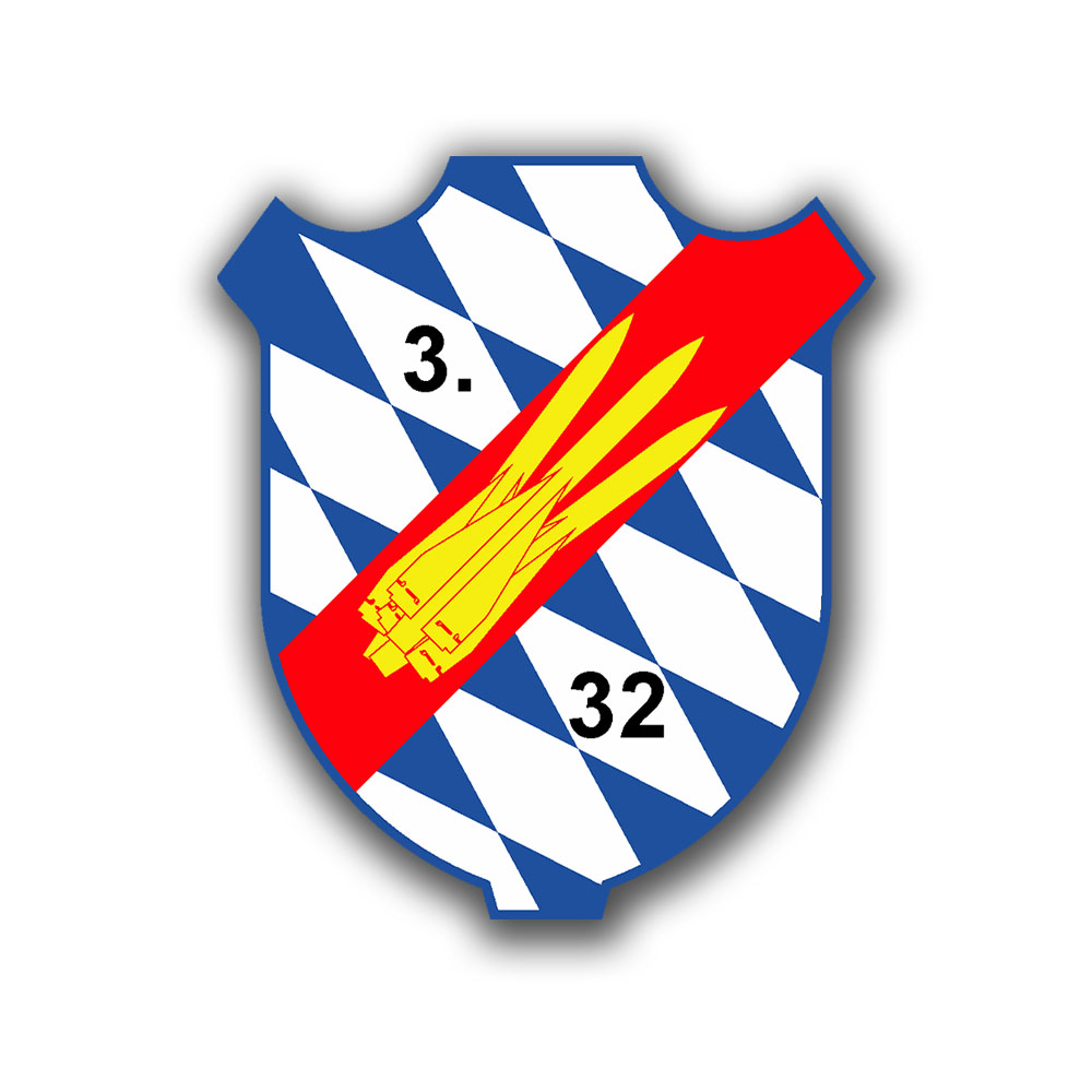 Aufkleber 7x6cm 3 Kompanie FlaRakBtl Flugabwehrraketenbataillon 32 #A6507