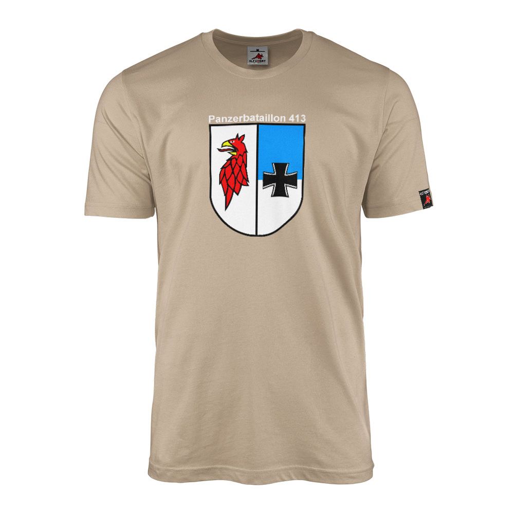 Tergelow PzBtl 413 Panzer Battalion Coat of Arms Emblem Badge - T Shirt # 1136