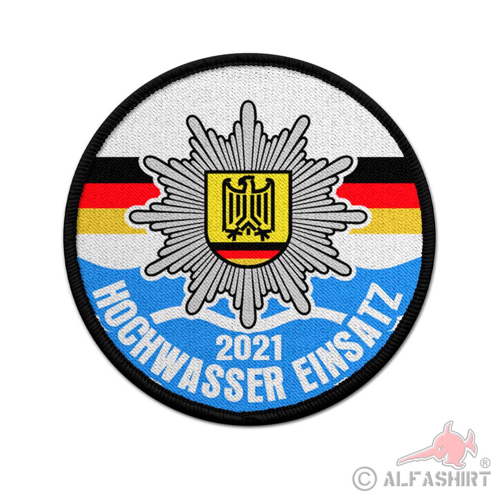 9cm Patch Polizei Hochwasser 2021Ahrtal Eifel Stolberg Bundespolizei #38910