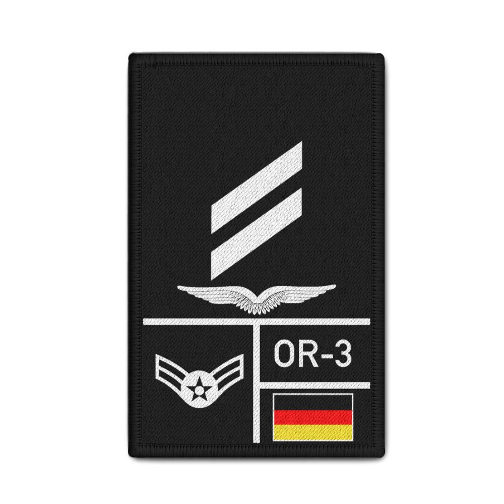 Rank Patch Bundeswehr Heer Luftwaffe Marine Schwarz #BW-Patch