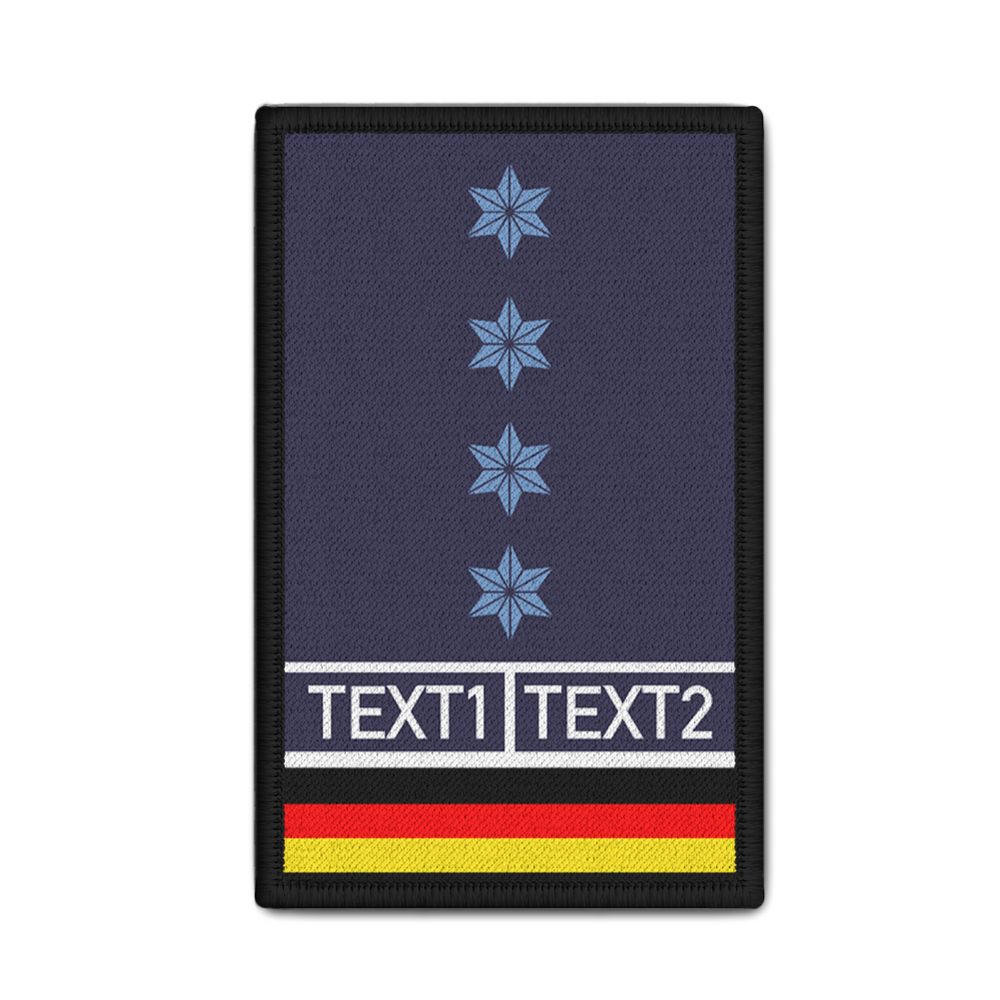 Rank Patch PHM Polizei Dienstgrad Abzeichen Personalisiert TH9,8x6cm #36203