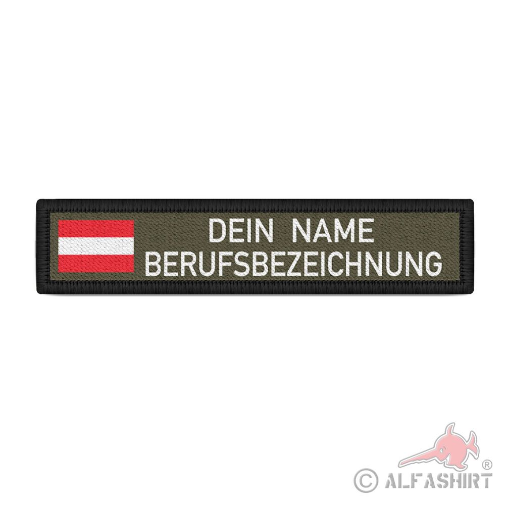 Namensschild Österreich Beruf Oliv Name Wunschname Austria Uniform #38638