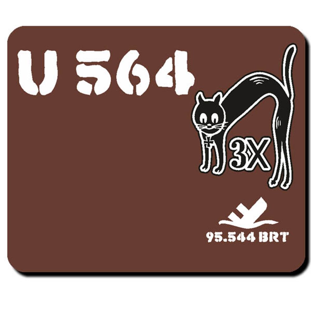 U-Boot Unterseeboot Wappen Abzeichen Emblem U564 Marine Abzeichen Mauspad #16575