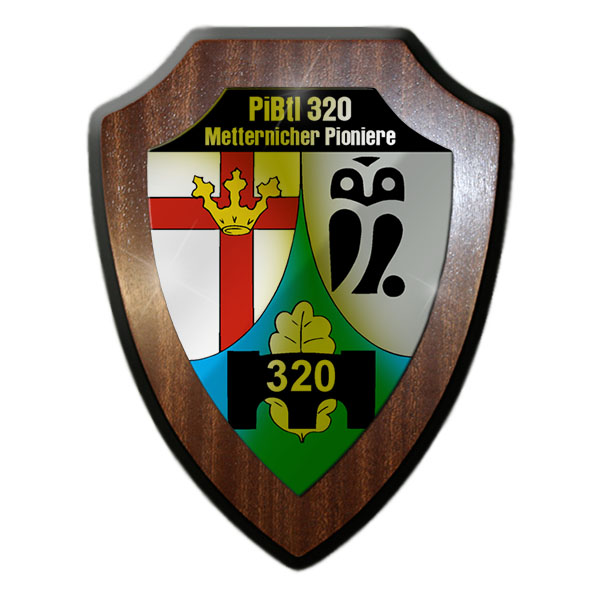 Wappenschild Metternicher Pioniere PiBtl 320 Pionier-Bataillon Bundeswehr #24068