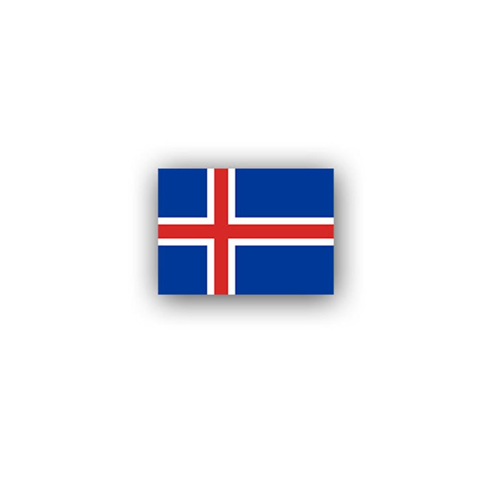 Aufkleber/Sticker Island Flagge Inselstaat Vulkaninsel Reykjavik 10x7cm A2958