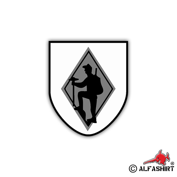 Sticker 8. GebDiv coat of arms Badge Mountain Division 7x6cm A1267
