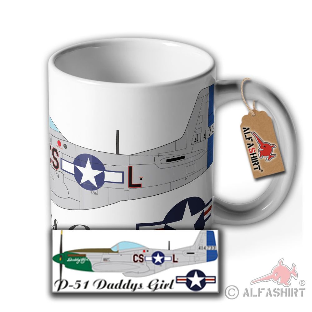 Mug North American P51D Daddy's Girl Mustang Fighter USAAF ​#3076