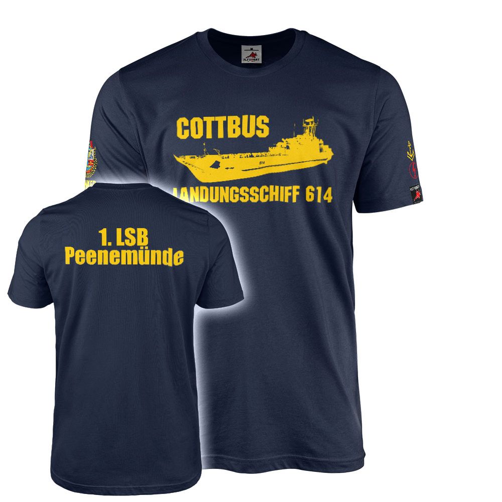 T-Shirt  Landungsschiff Cottbus 614 Hoyerswerda-Klasse 1. LSB Peenemünde #46858