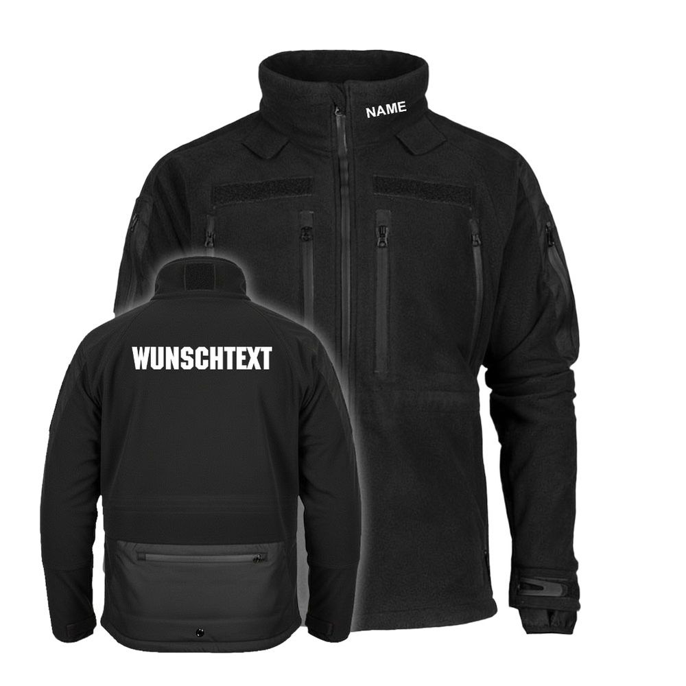 Premium Fleecejacke Tactical GESTICKT Wunschtext Einheit Ortschaft #47381