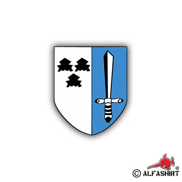 Sticker Tank Battalion 563 Crest Badge PzBtl BW 7x6cm A779