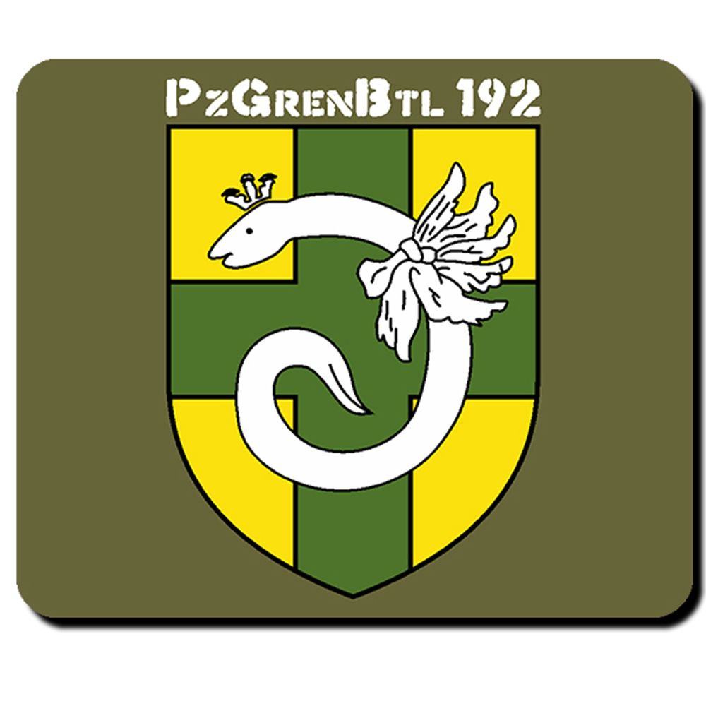 PzGrenBtl 192 Panzergrenadierbataillon Panzer Wappen Emblem Mauspad #5466