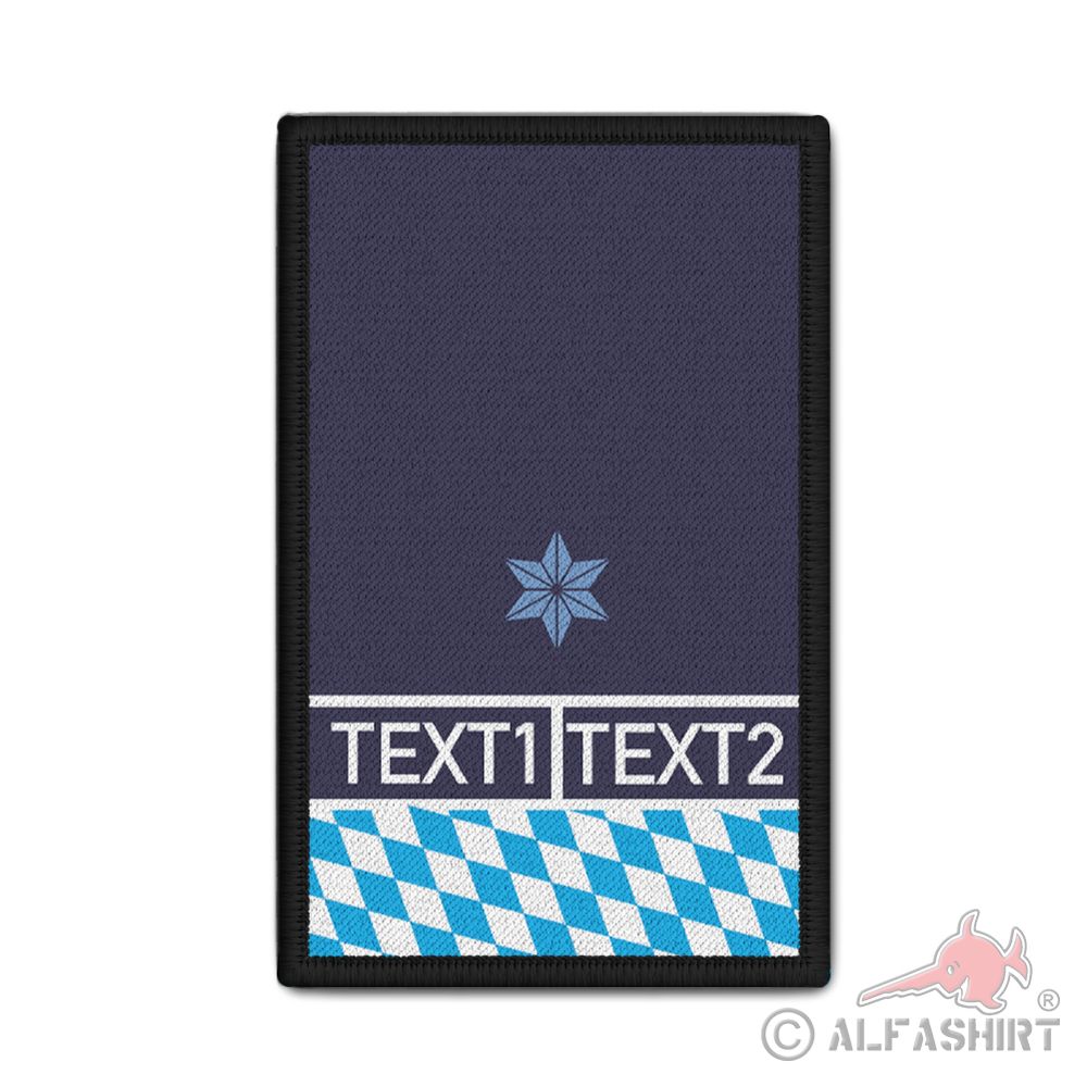 Patch Police Bavaria Rank Badge Blood Group PM PMin Personalized # 38715