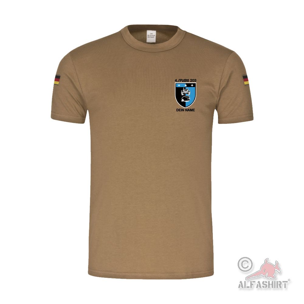 BW Tropical Shirt 4th Company PzBtl Panzer Battalion 203 PzBrig 9 #45686