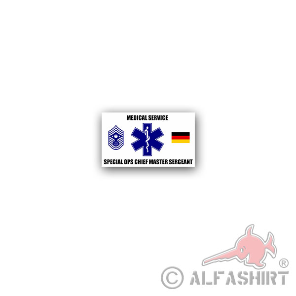 Medical Service Special Ops Chief Master Sergeant Sticker Sticker 12x7cm # A3594
