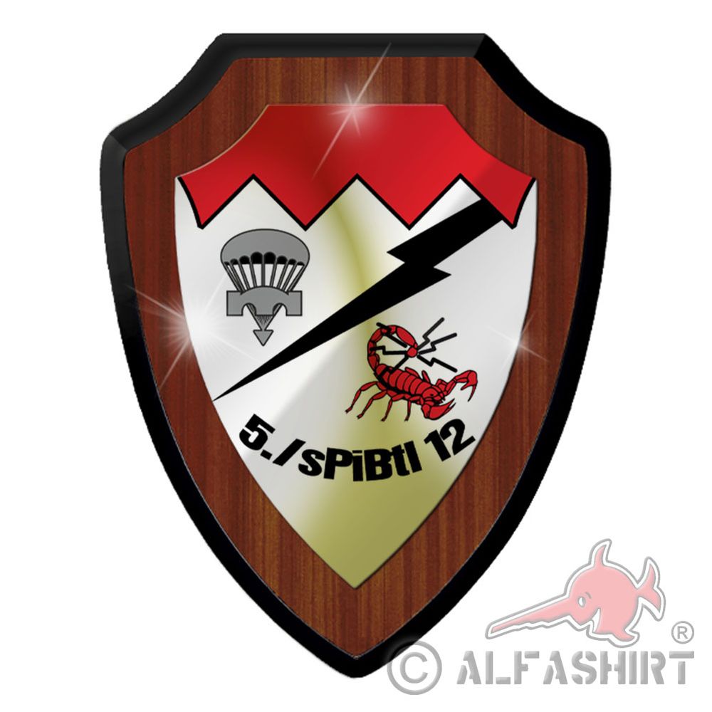 Coat of arms shield 5-sPiBtl 12 heavy engineer battalion company Bundeswehr #39265