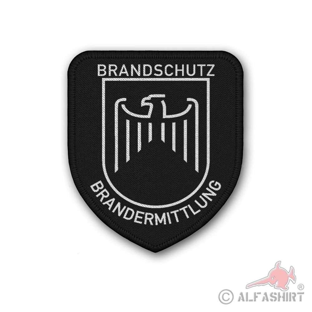 Patch Brandschutz Brandermittlung Feuerwehr Wehrleute Bund Bundesadler #39262