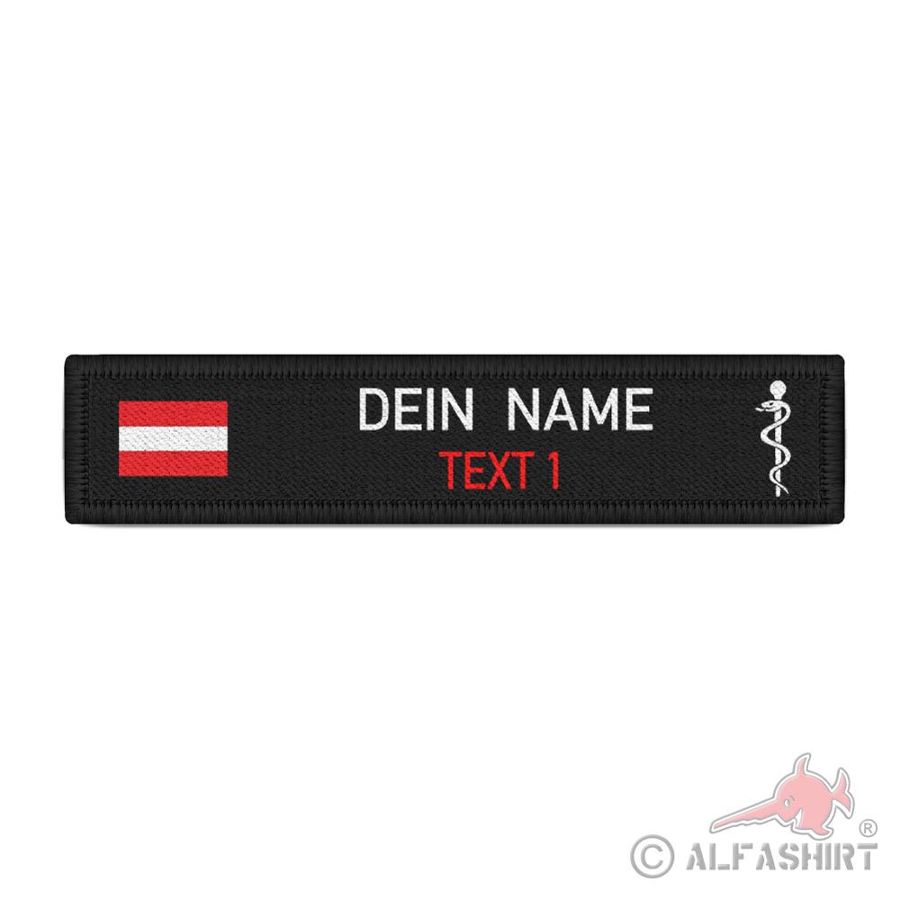 Rettungssanitäter Namen-Schild Patch Österreich Feuerwehr Rettungsdienst #39401