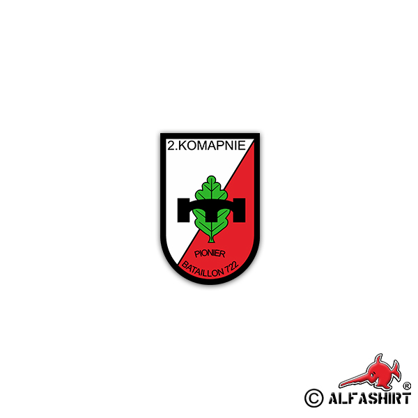 Sticker 2 PiBtl 722 Company Pioni Battalion BW Army 5x7cm # A2304