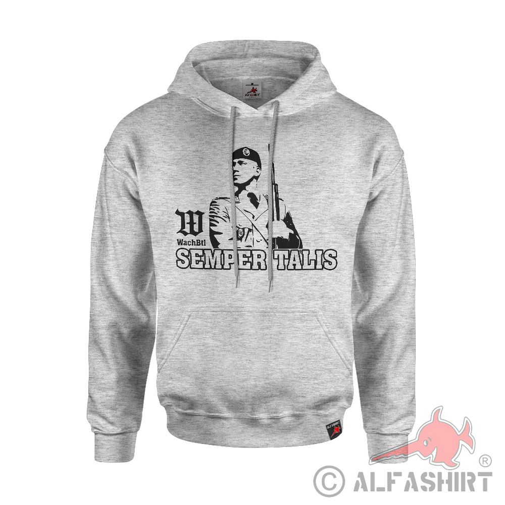 Hoodie grau WachtBtl Semper Talis Soldat Wache Kapuzenpullover #42490