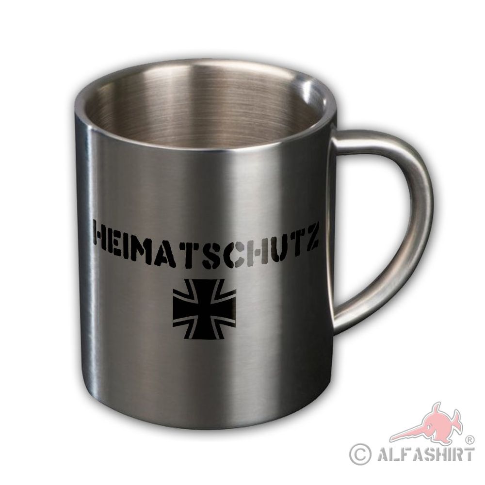 Metallbecher Outdoor Heimatschutz BW Kreuz Bundeswehr Wehrdienst #43836