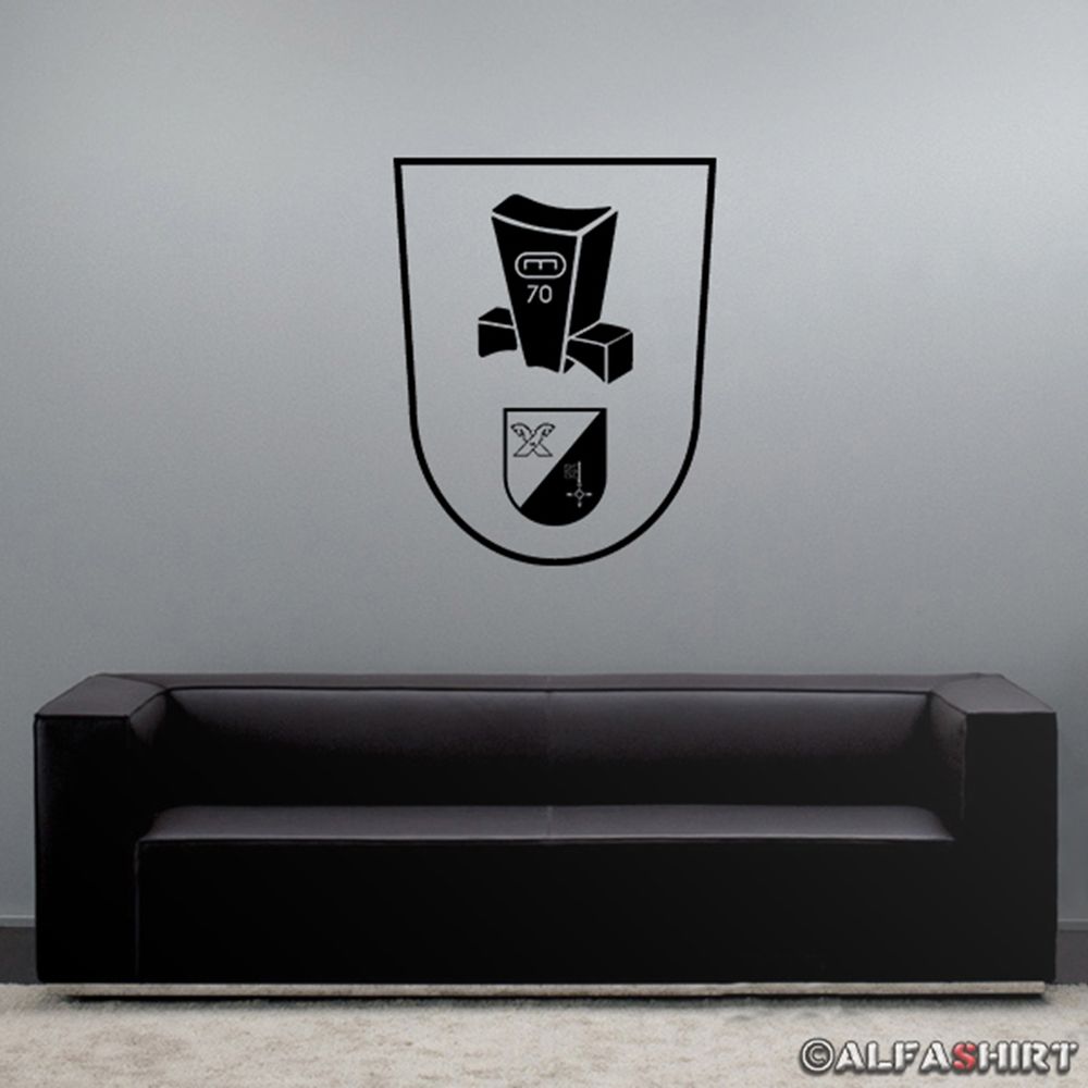 PzPiKp 70 German Army Panzerpionier Badge Company Wall Decal 45x35cm # 12405