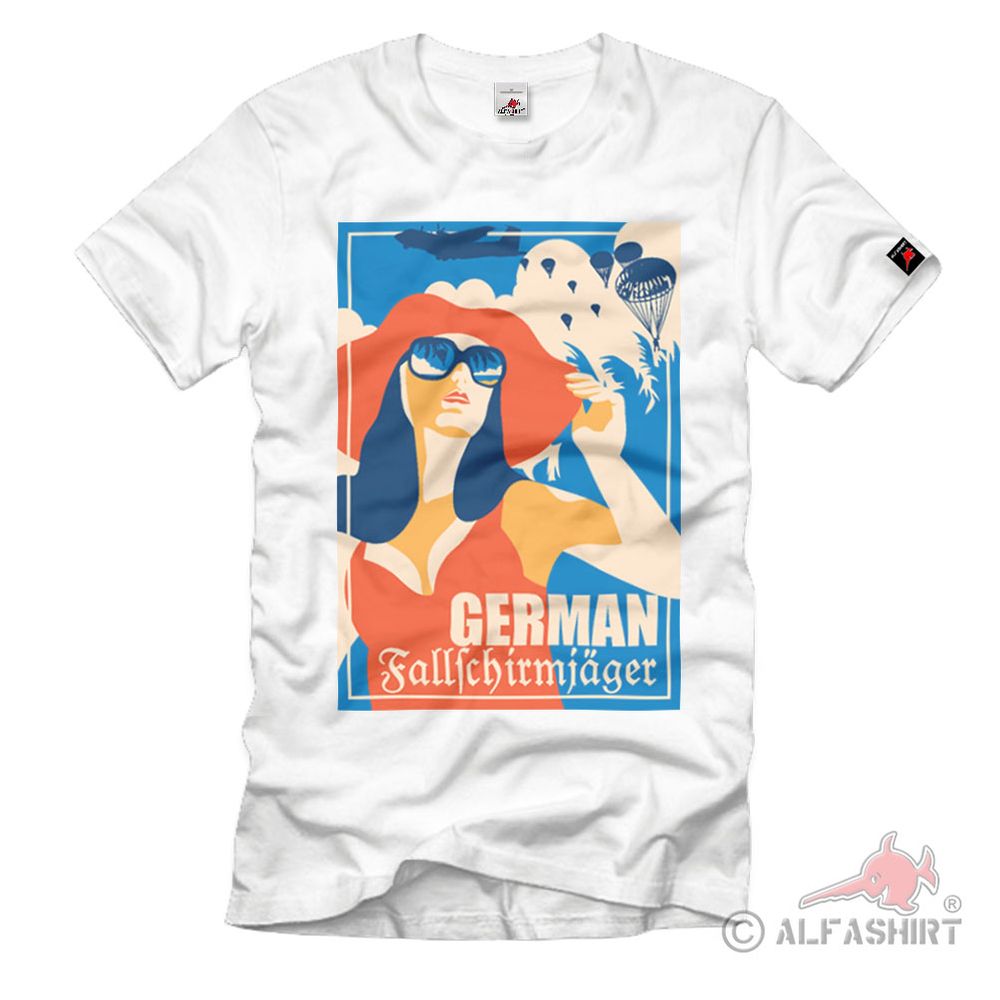 German paratrooper Bundeswehr round cap jump service summer t-shirt # 619