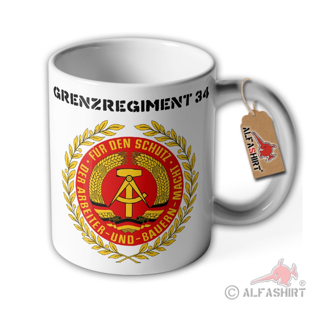 Tasse Grenzregiment 34 DDR NVA  Wache Deutsche Demokratische Republik #39481