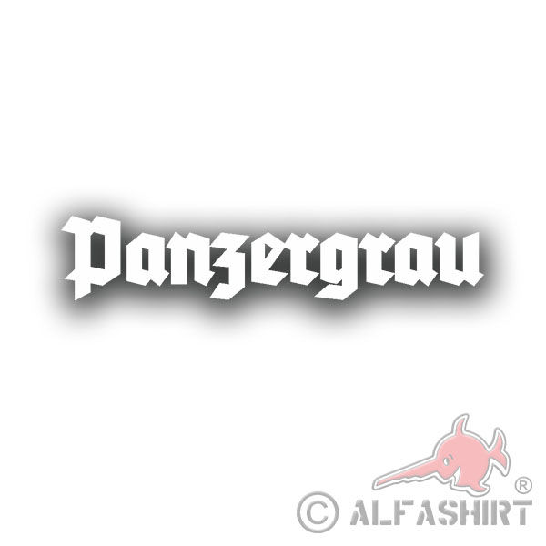 Sticker Panzergrau lettering Old German Panzer Gray Army 5x1cm A3065