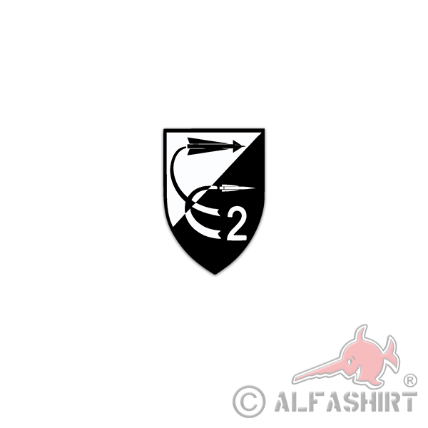 Aufkleber/Sticker Flugabwehrraketenregiment 2 FlaRakRgt Luftwaffe 5x7cm A3168