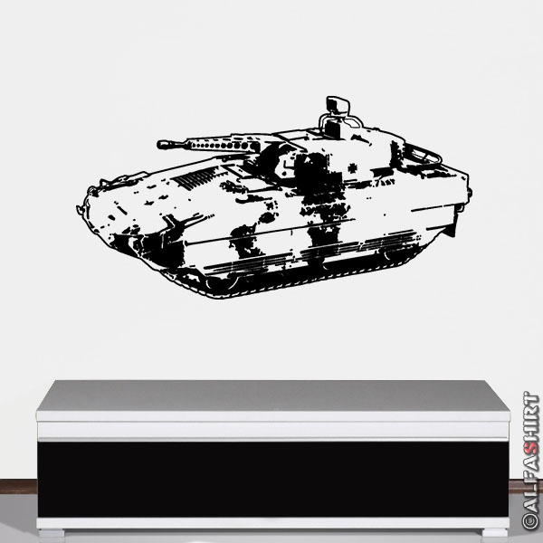 Wall decal PzGren armored infantry fighting vehicle SPZ Panzergrenadier Spindt 100x45cm # A2885