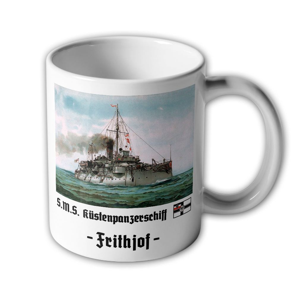 Tasse SMS Frithjof Küstenpanzerschiff Kaiserlich Marine Bild WW1 #5276
