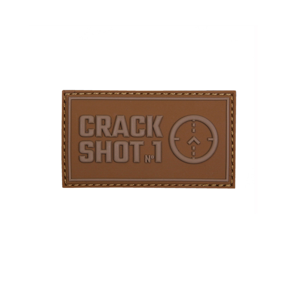 3D Rubber Crack Shoot No1 Patch Alfashirt Airsoft Aufnäher 7  x 4 cm#26986