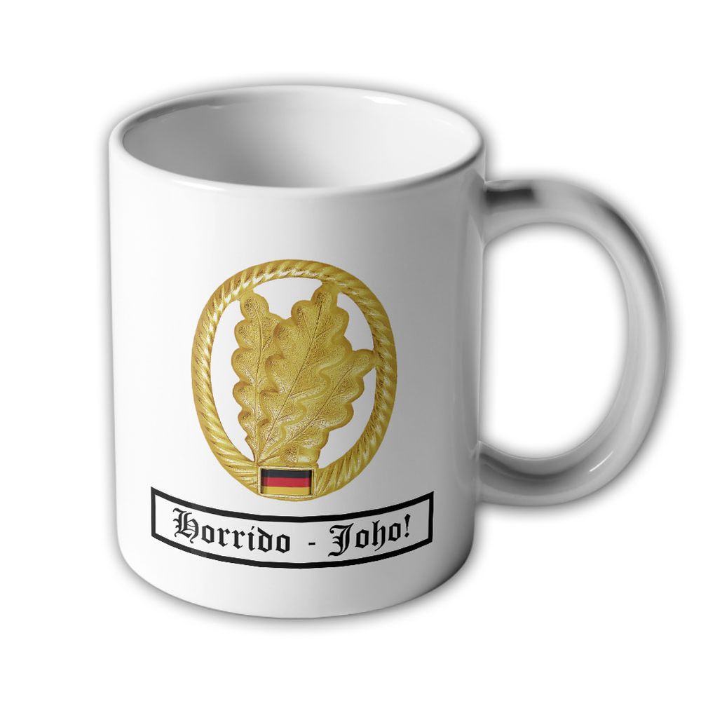 Tasse Jäger Barettabezeichen Horrido - Joho Truppe BW Bund #40443