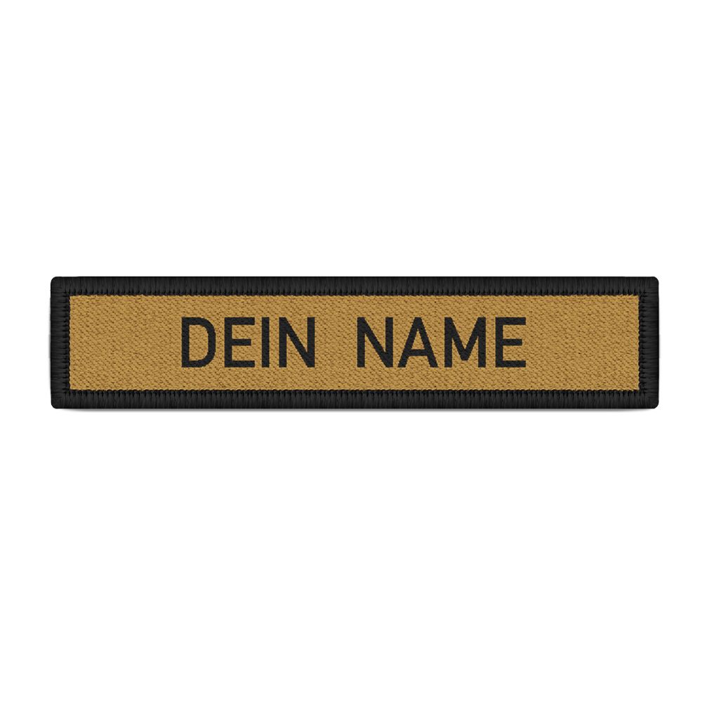 Namenschild Patch sand-braun Namen Uniform individuell personalisiert #24125
