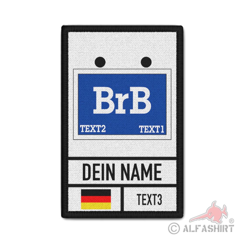 Rank Patch personalisierbar Hilfswerk Fachgruppe FGr BrB Brückenbau #43735