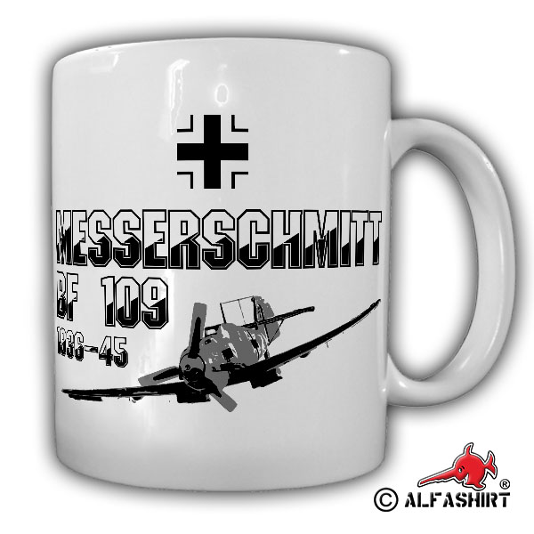Messerschmitt Bf 109 Me 109 Flugzeug Jagdflugzeug Balkenkreuz Tasse #15454