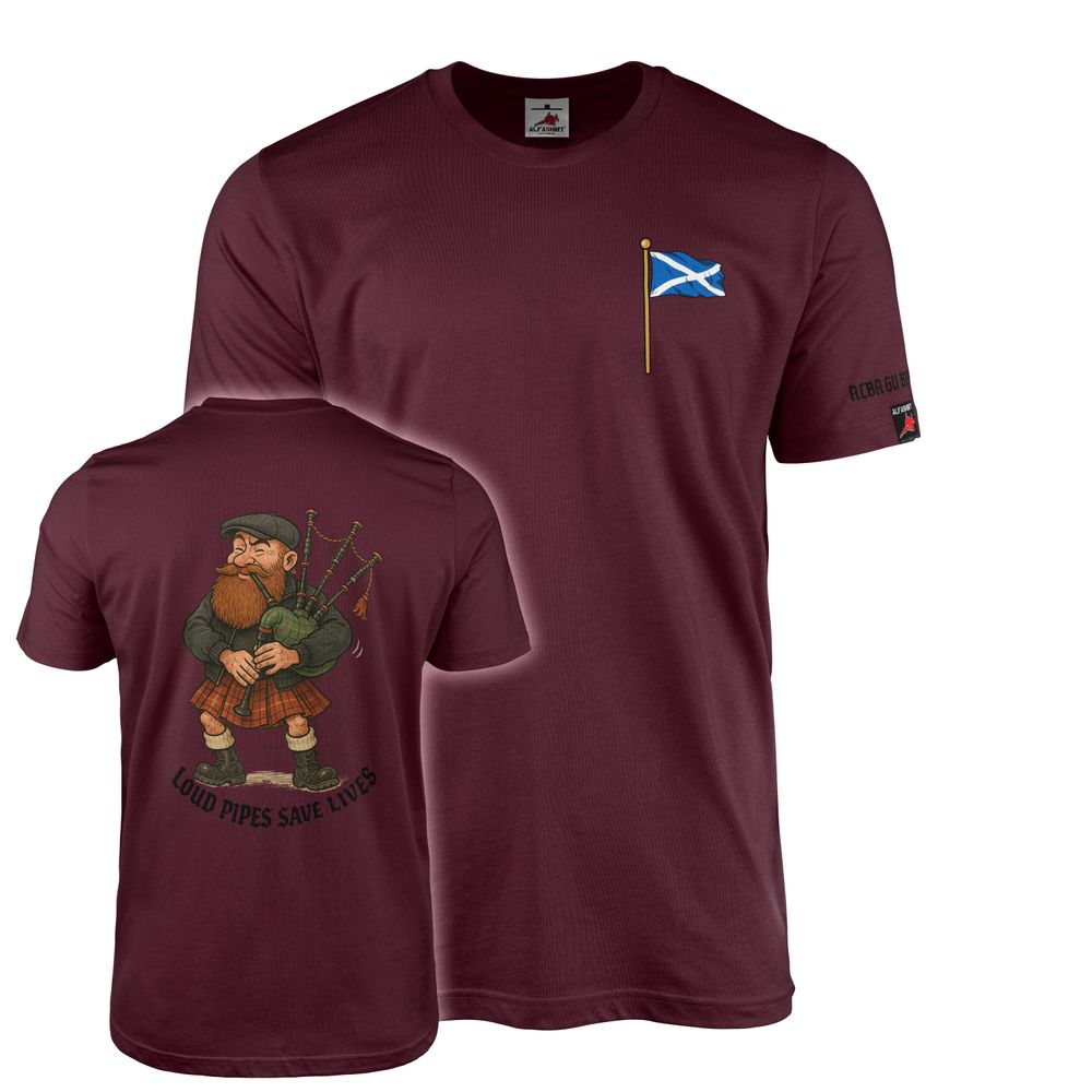 T-Shirt Schottland Bordeaux #K03672