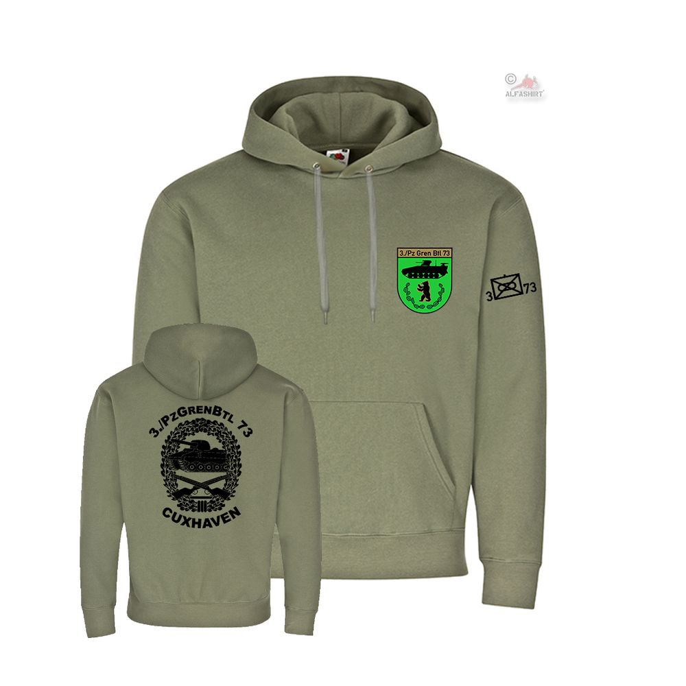 3 PzGrenBtl 73 Panzergrenadier Bataillon Wappen Seedorf Kapuzenpullover #30467