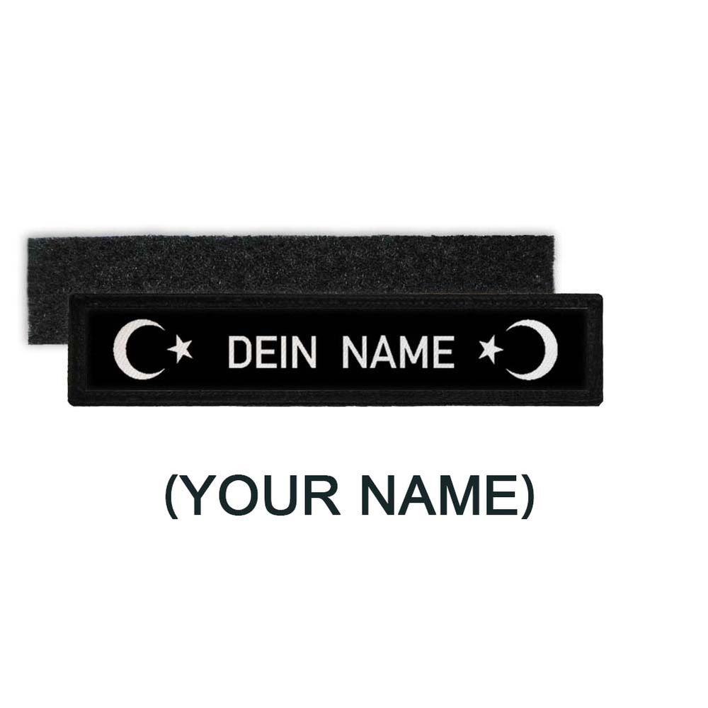 Namenspatch Türkei TYP 2 Halbmond Stern Name Patch Türkiye Cumhuriyeti #25244